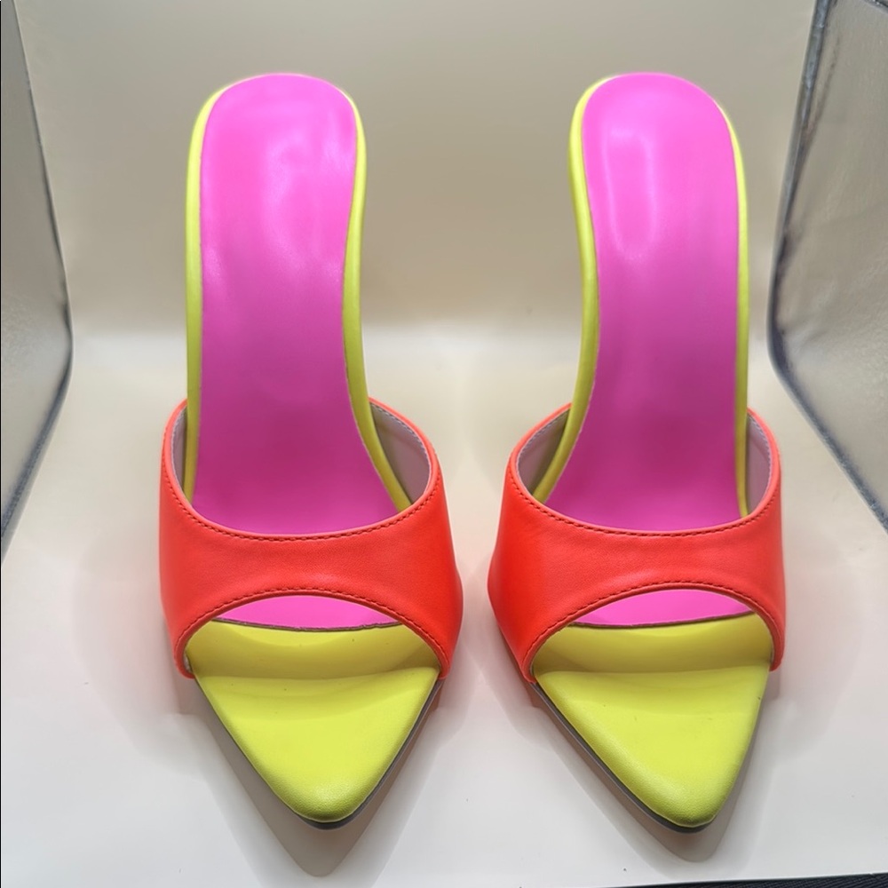 SHEIN Neon Pink and Orange Heels